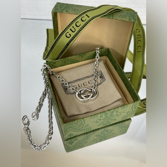 GUCCI Interlocking G necklace Silver 925 - Picture 1 of 10